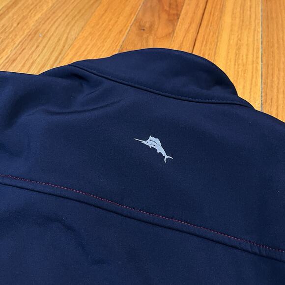 Tommy Bahama Jacket Mens Large Paradise Tech Fleece Lined Soft Shell Golf Blue - Picture 10 of 10